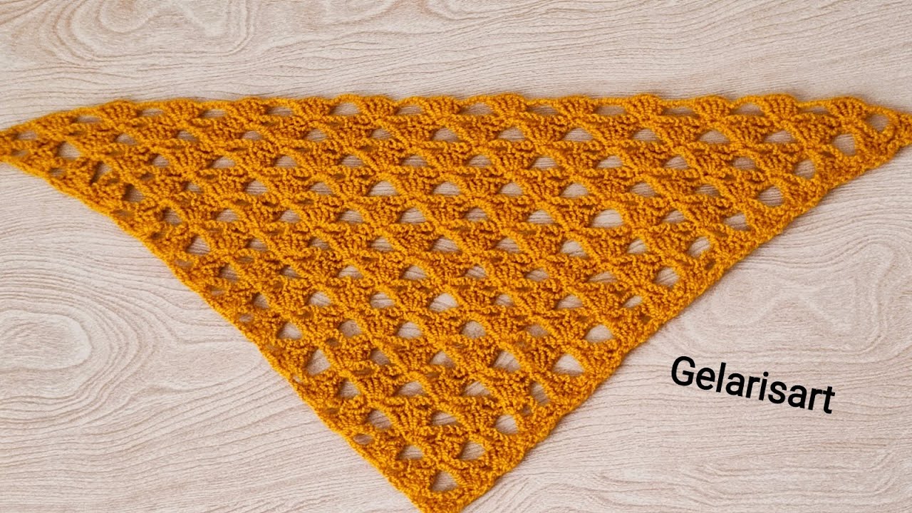 آموزش بافت اشارپ /باندانا Crochet bandana or asharp