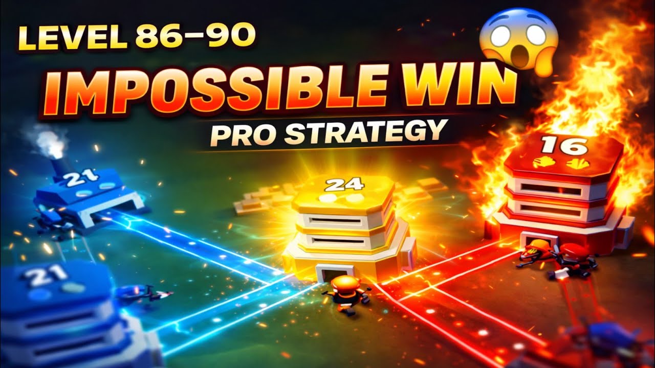 🔥 Tower War Level 86–90 | Impossible Win Strategy 😱 Pro Gameplay #shorts
