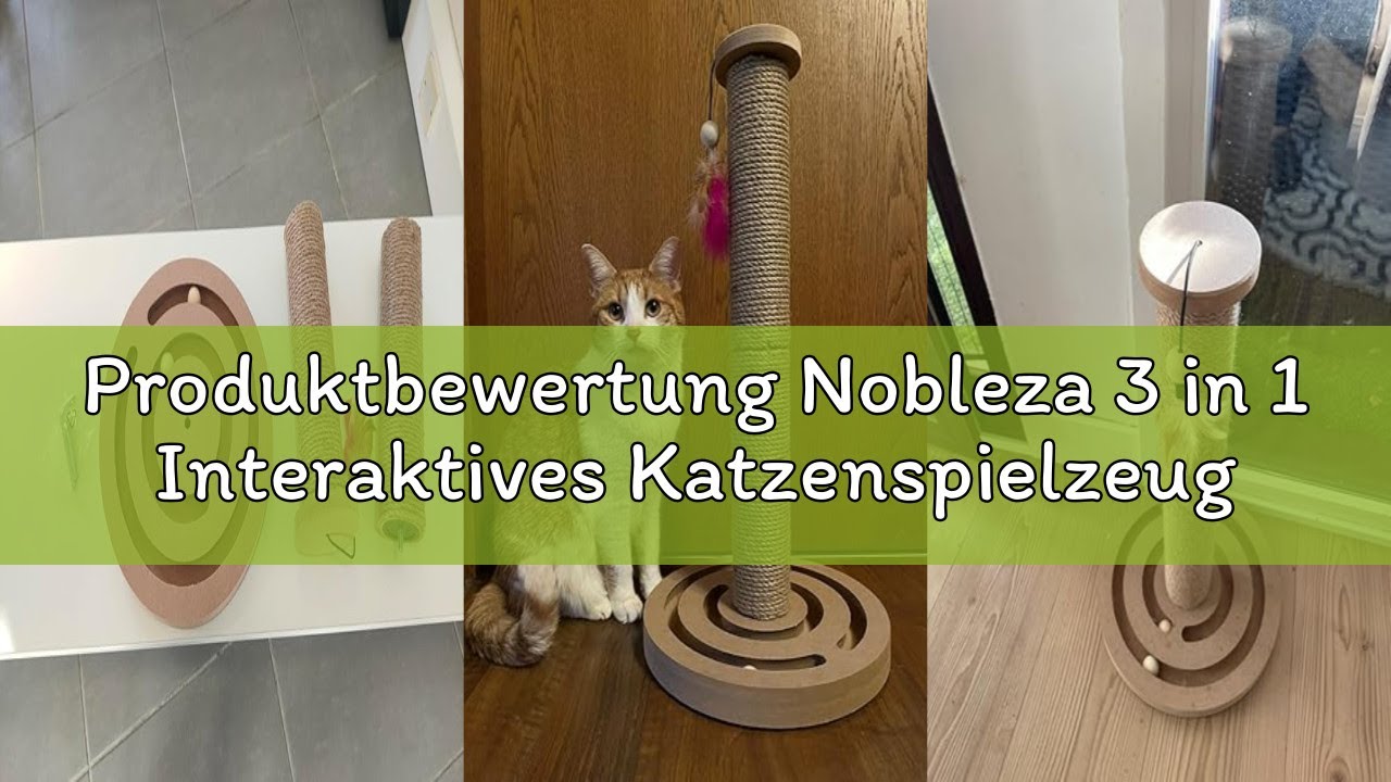 Produktbewertung Nobleza 3 in 1 Interaktives Katzenspielzeug, Katze Sisal Seil Massierender Kratzbau