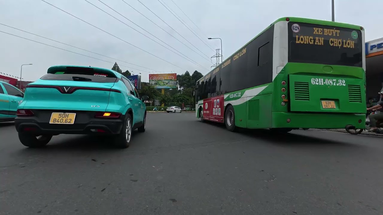 Đường vào trung tâm từ Bến Xe Miền Tây | Kinh Duong Vuong Street, Saigon 🇻🇳 | Road and Sky