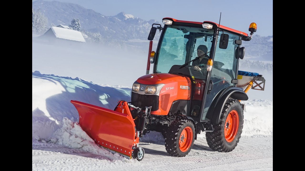 Kubota ST 401 odśnieżanie | Pług odśnieżny Samasz | posypywarka Motyl N031