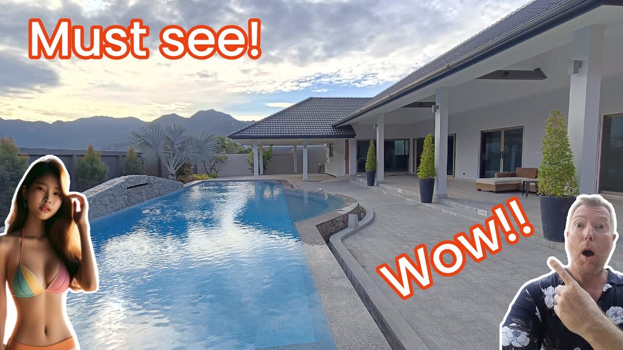 NEW & UNIQUE Luxury Pool Villa with EPIC Views Near Beaches | Samroiyot | ฿13.9m