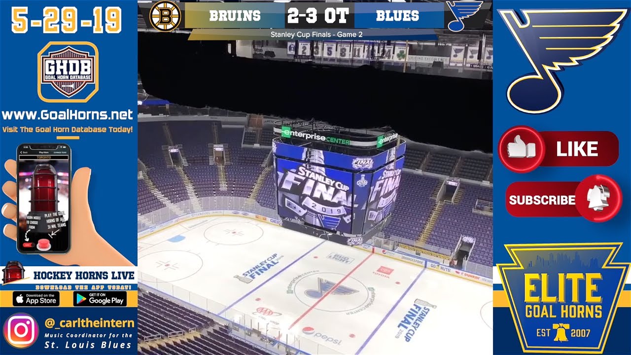 Pressing the St. Louis Blues Goal Horn!