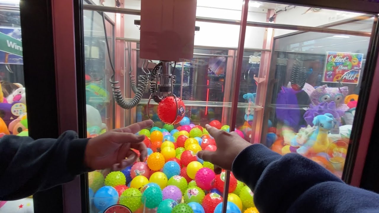 From mean Arcade to friendly Movie Theater. Claw Machine Plays and Wins