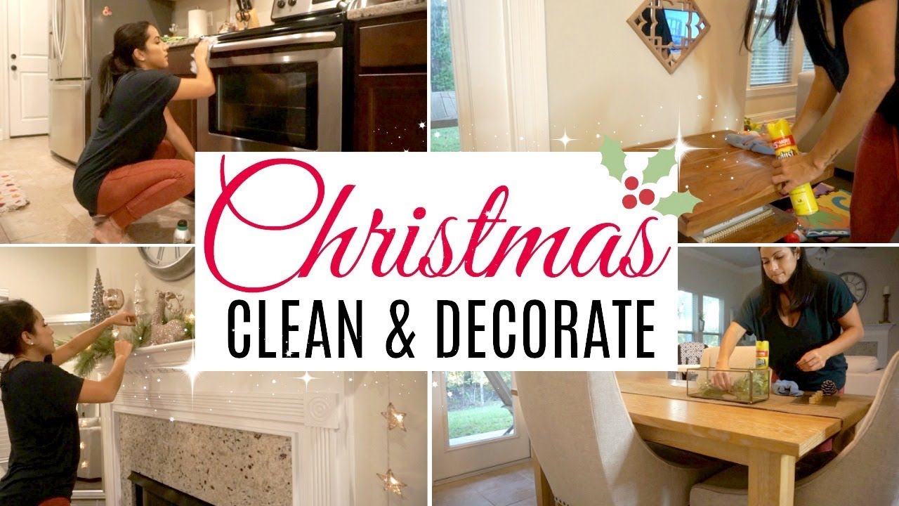 CLEAN & DECORATE WITH ME | CHRISTMAS DECOR 2018 | Cleaning motivation