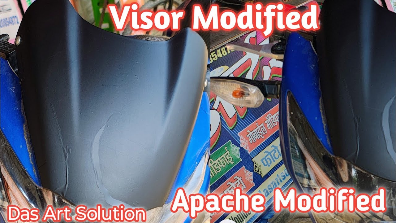Apache Visor Modified || Apache 160  Visor Modified #bikemodified #dasartsolution #bikestickering
