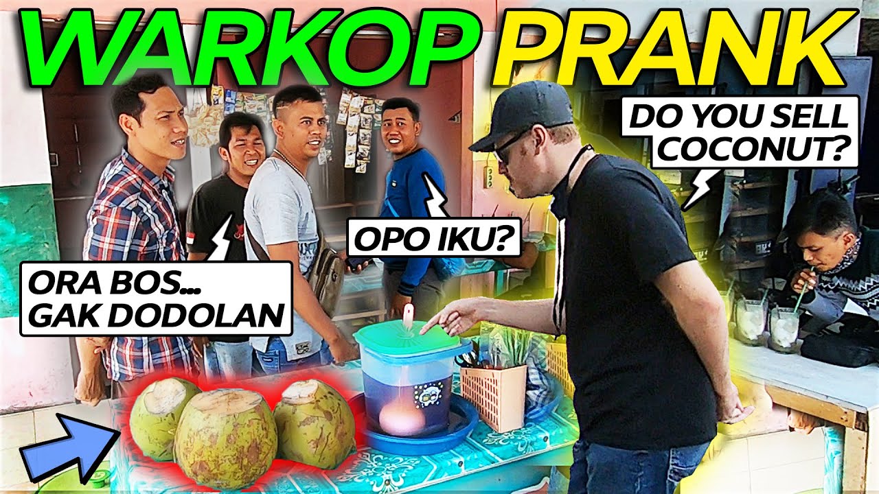 PRANK PAKAI BAHASA INGGRIS DI WARUNG KOPI 5 !!