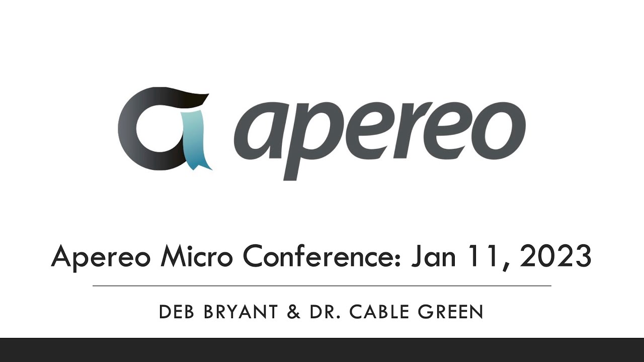 Apereo Micro Conference with Deb Bryant and Dr. Cable Green (01.11.23)