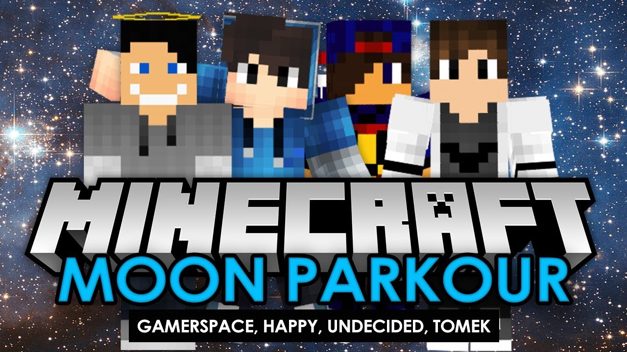 Minecraft: MOON PARKOUR #02 w/ Undecided, GamerSpace, Tomek