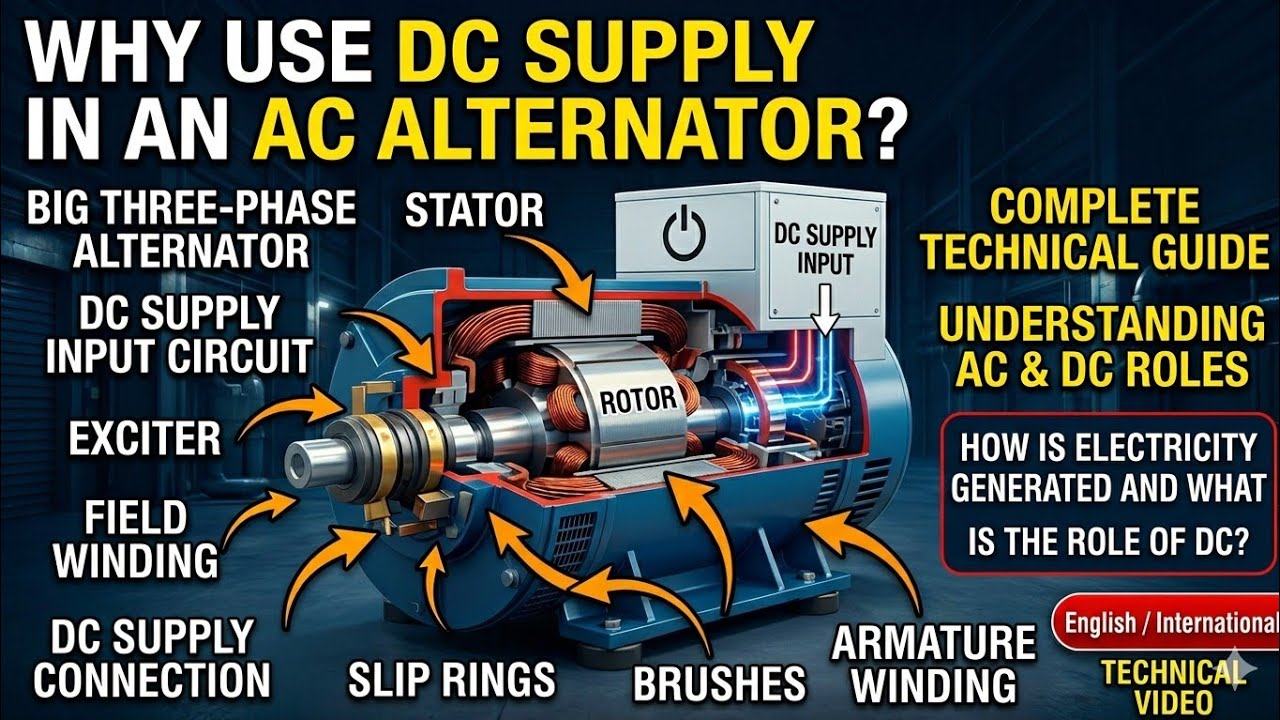 Top 3 Generator Excitation Systems Explained  Why DC Wins Over AC? | Powerlearningchannel