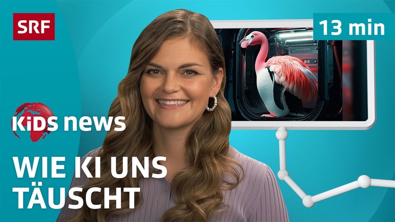 SRF Kids News: Papst in Pufferjacke? Wie KI die Welt auf den Kopf stellt | Kindervideos