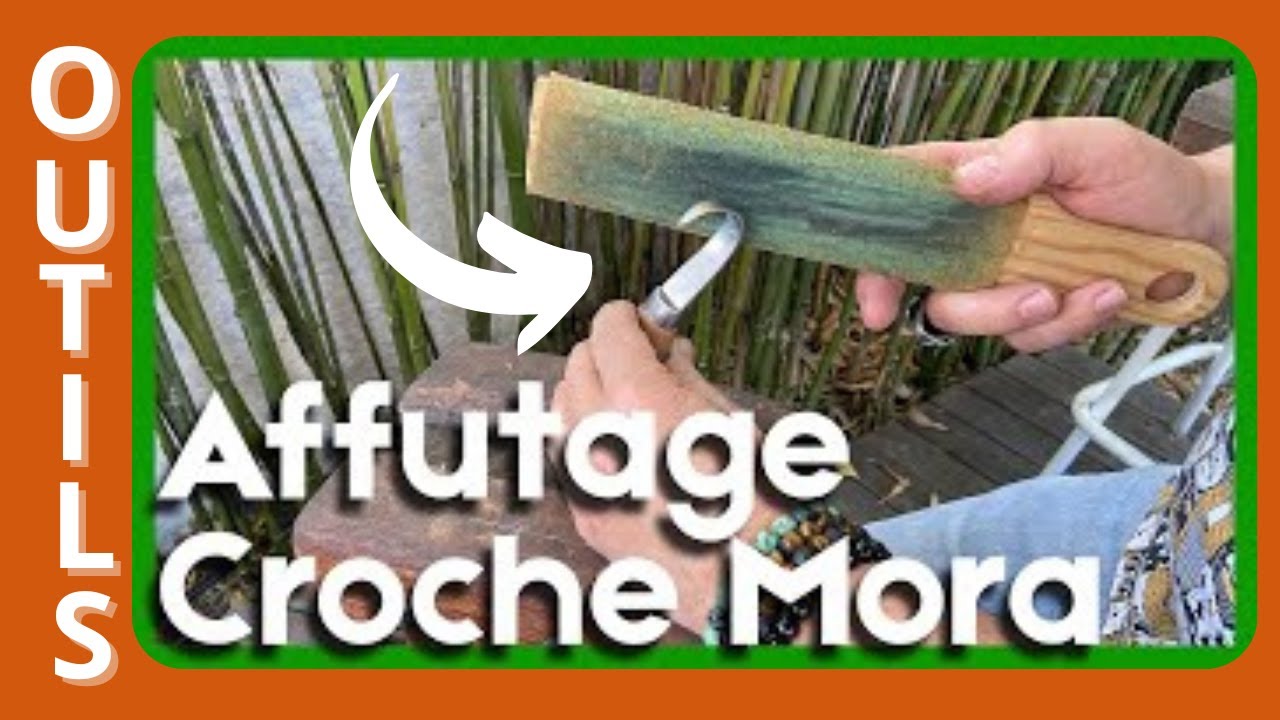 Comment affûter une croche Mora 164 et 162.   How to sharpen a hook knife  Mora 164 and 162.