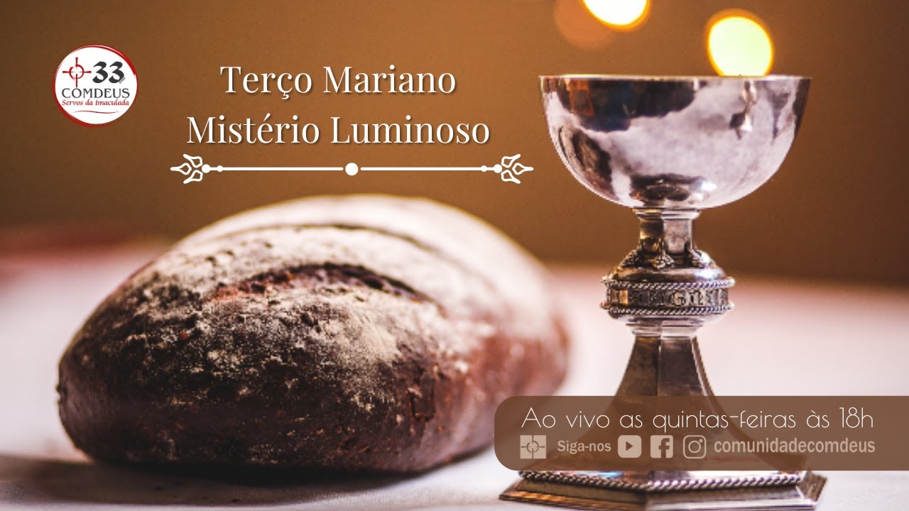 🌹 Terço Mariano Mistérios Luminosos | Ao Vivo 12/03/2026