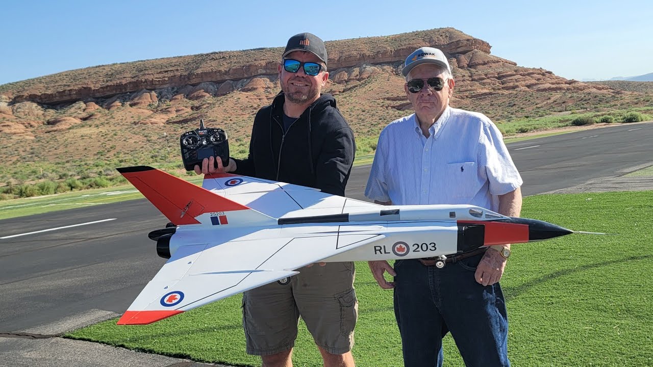 R/C AVRO ARROW 90MM EDF..MODELS BY JOHN..BUILT BY WADE JOOS-MAIDEN FLIGHT!