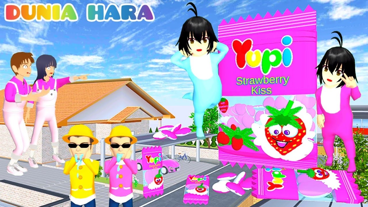 Wah Banjir Yupi Raksasa di Kota Sakura 😱 |  Yuta Cari Bungkus Yupi Love Pink Baby Celine | Sakura