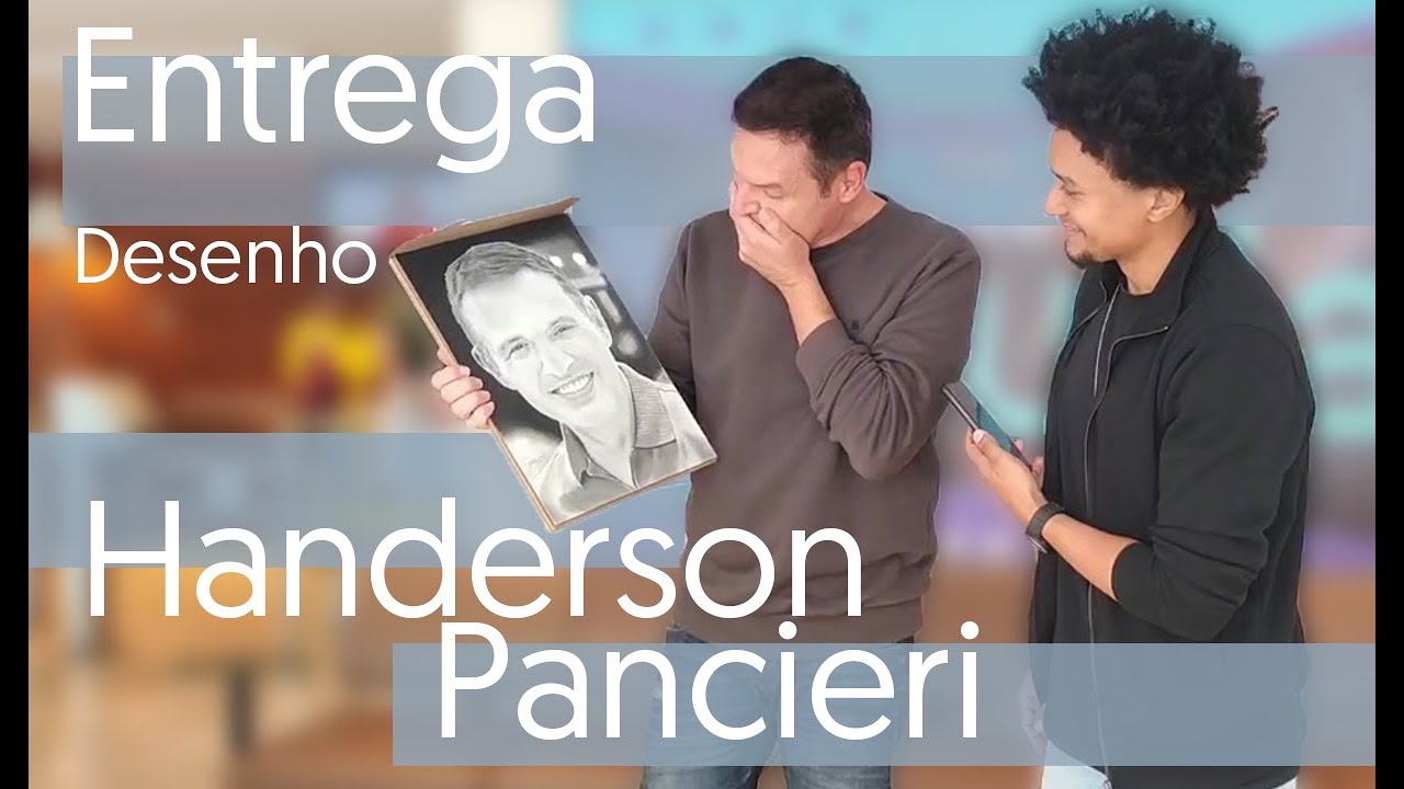 Entrega do desenho apresentador Handerson Pancieri