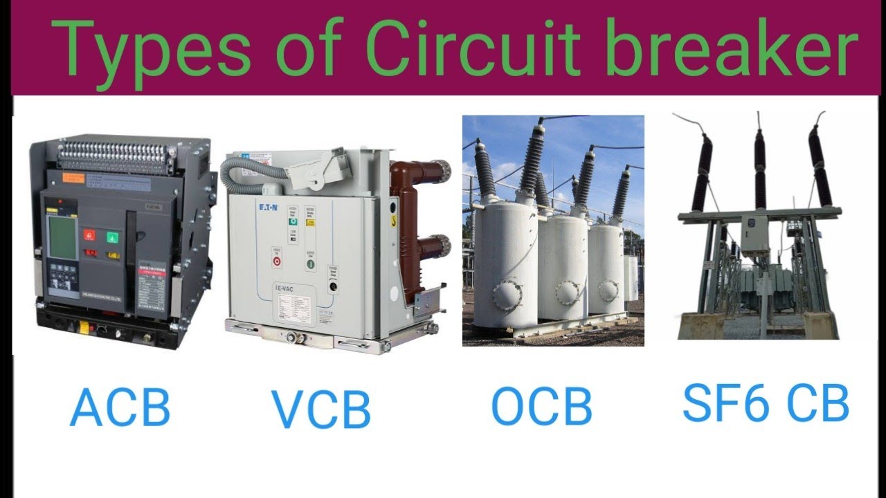 Types of Circuit breaker used in electrical substation/VCB/ACB/OCB/SF6