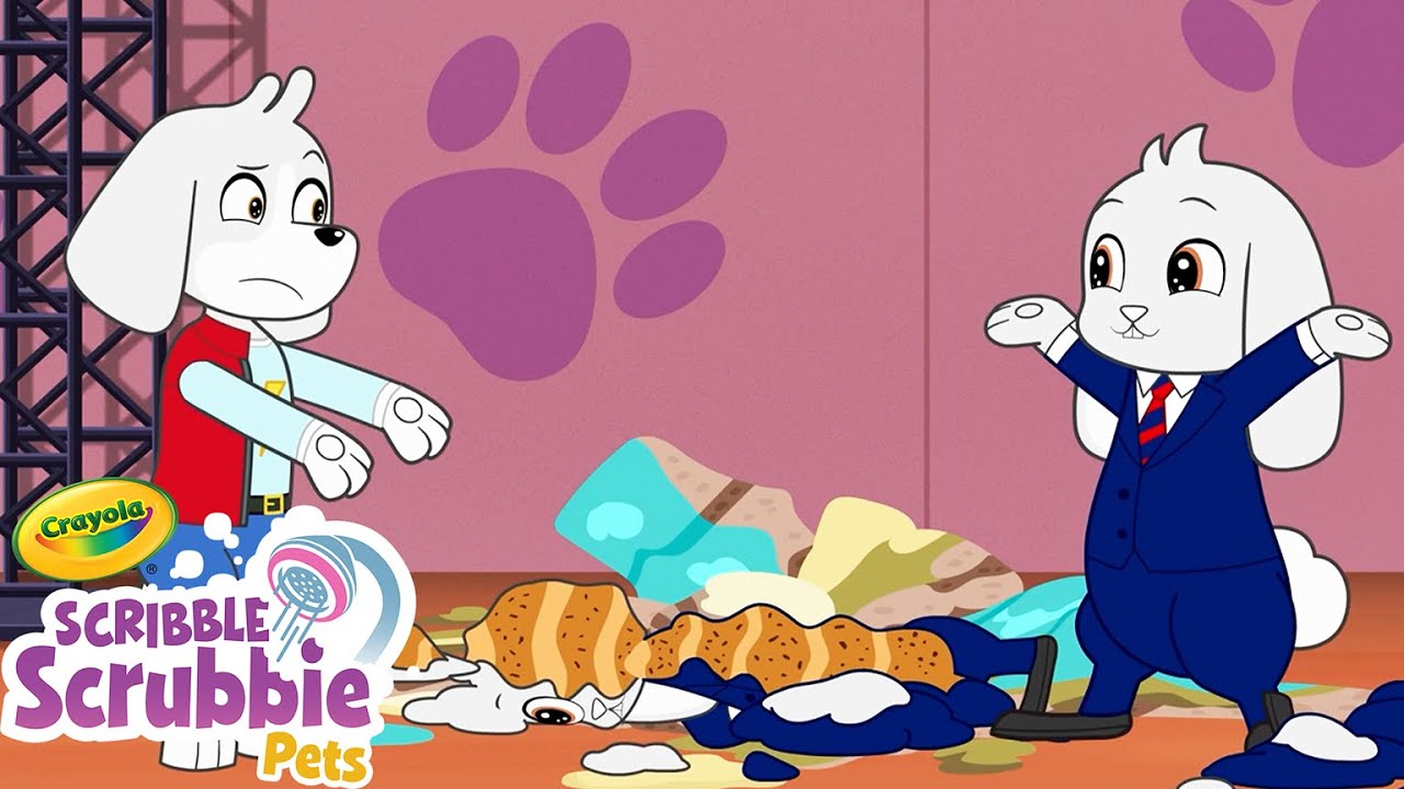 Is He Made Of Cake?? 🍰 Crayola Scribble Scrubbie | Funny Cartoons for Kids