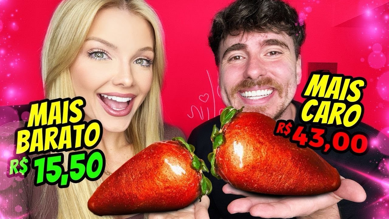 COMPAREI O MORANGO DO AMOR MAIS CARO E A MAIS BARATO DO APLICATIVO DE DELIVERY feat GABA