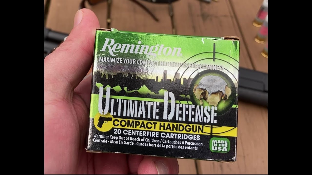 Remington ultimate defense .45 acp water jug test