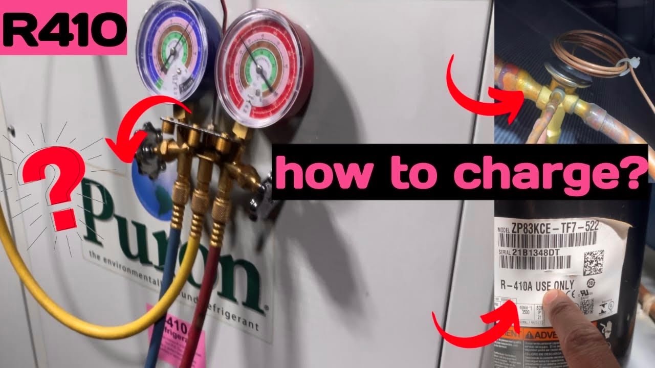 R410 gas charging in hindi | SUBCOOLING and SUPERHEAT method | हिन्दी اردو