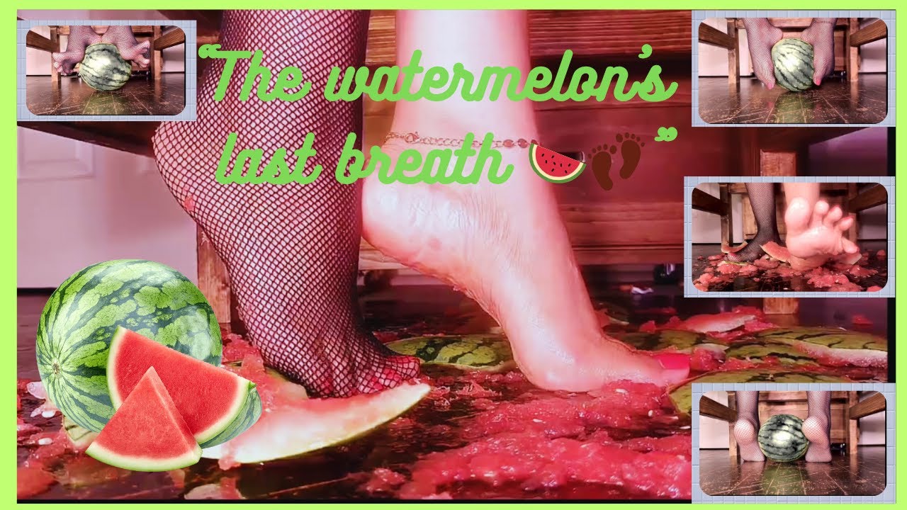 🟢“The Watermelon’s Last Breath 🍉👣 | Barefoot Crushing”“El último suspiro de la sandía 🍉👣”