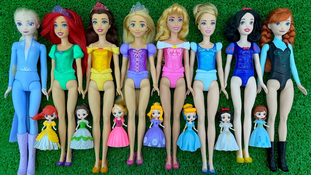 Disney Princess Doll Makeover ~ DIY Miniature Ideas for Barbie   Wig, Dress, Faceup, andMore! DIY