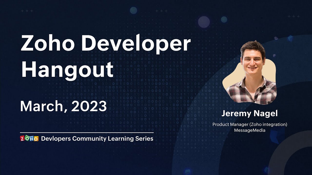 Zoho Developer Hangout (ZDH) - Episode 4 | Using React JS with Zoho CRM widgets