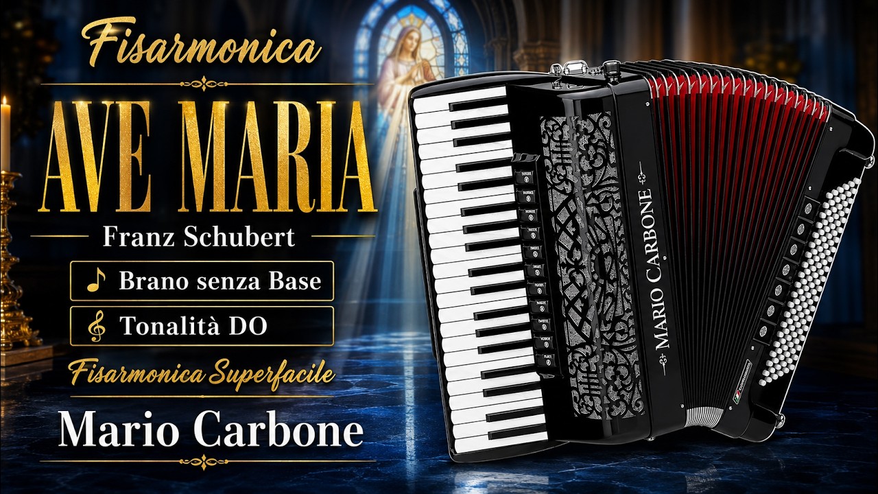 Fisarmonica  - AVE MARIA - Franz Schubert - Brano senza Base Tonalità DO -  Fisarmonica Superfacile