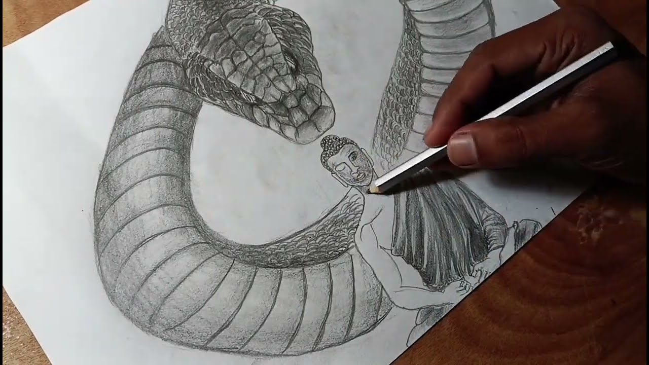 How to drawing, Gautam Buddh ka sketch! dragon sketch video #drawing #Gautam Buddh #dragon#art 