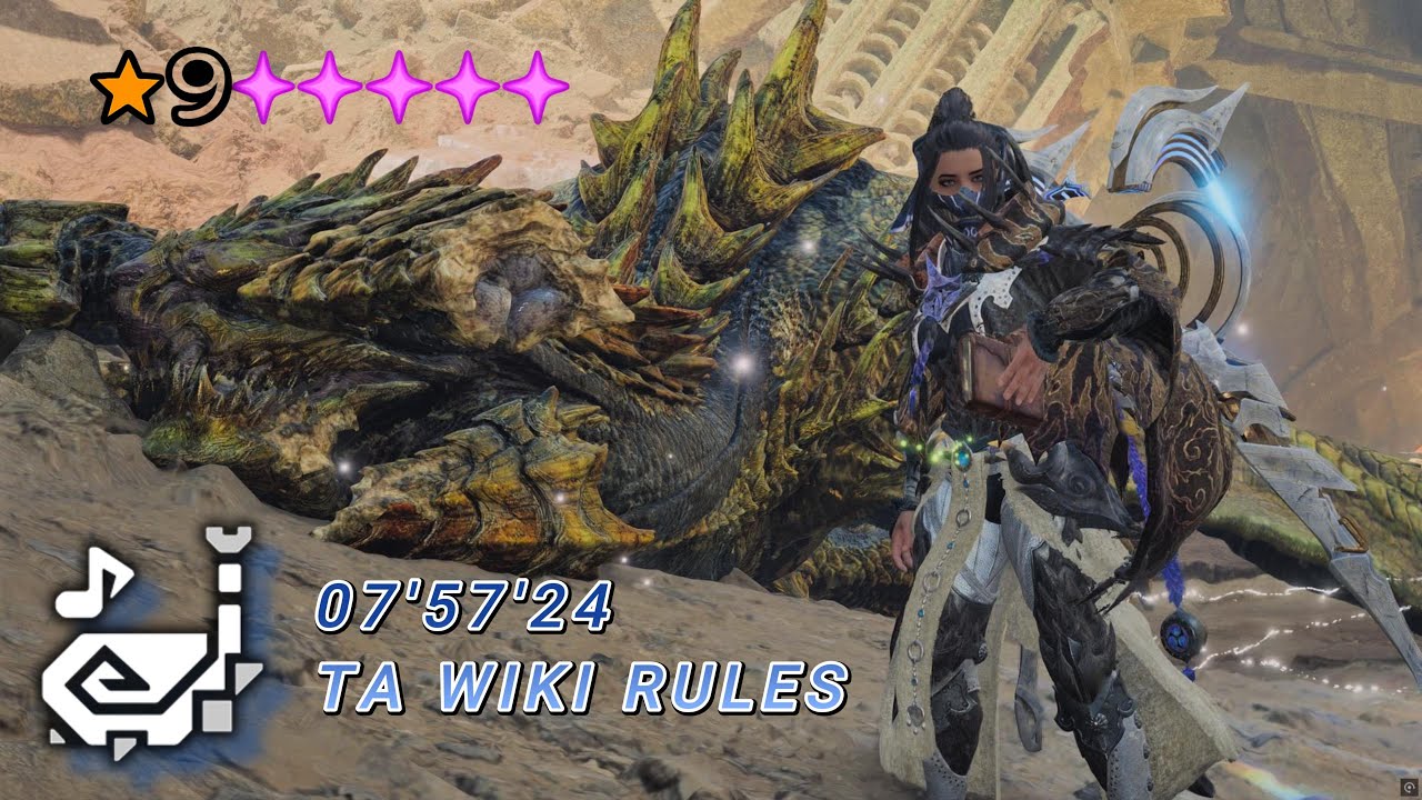 【MHWilds】-『 07'57'24 Rey Dau Alpha 9★』【 Hunting Horn 】【 TA WIKI RULES 】