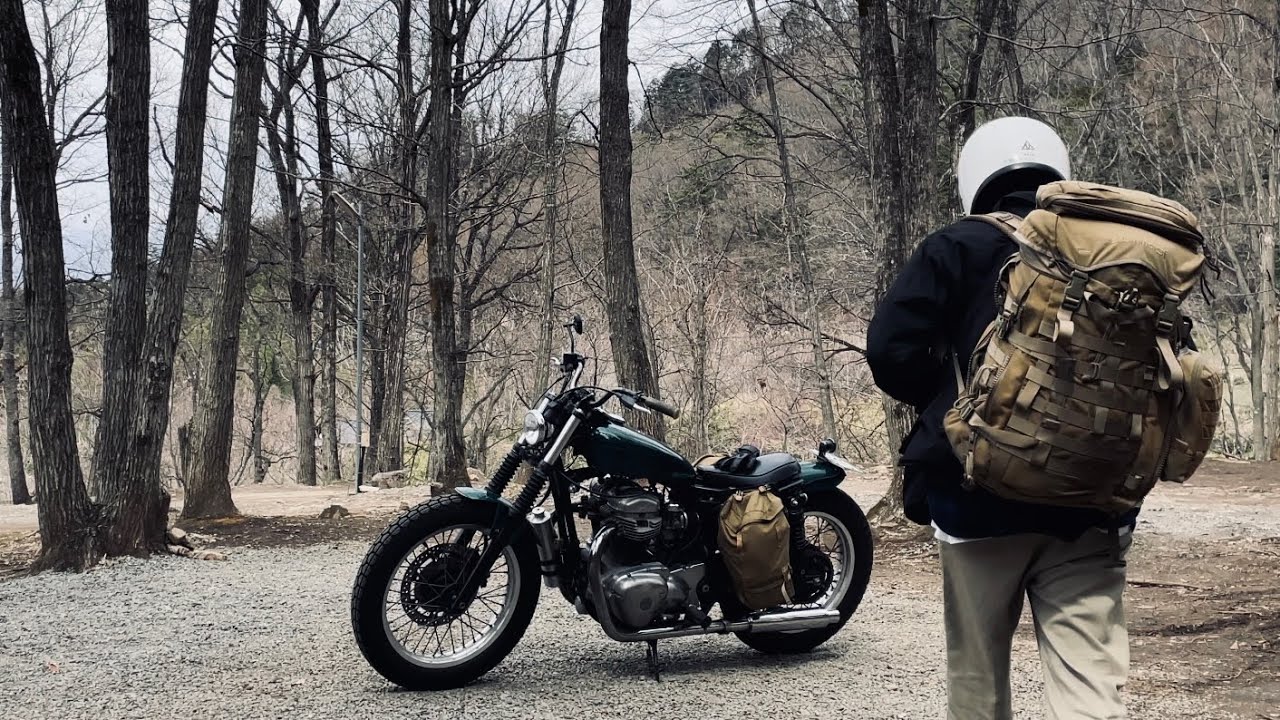 [北陸バイク旅2/2]富山県で秘湯を楽しむW650バイクソロキャンプI enjoyed a secluded hot spring in Toyama, Japan.#81