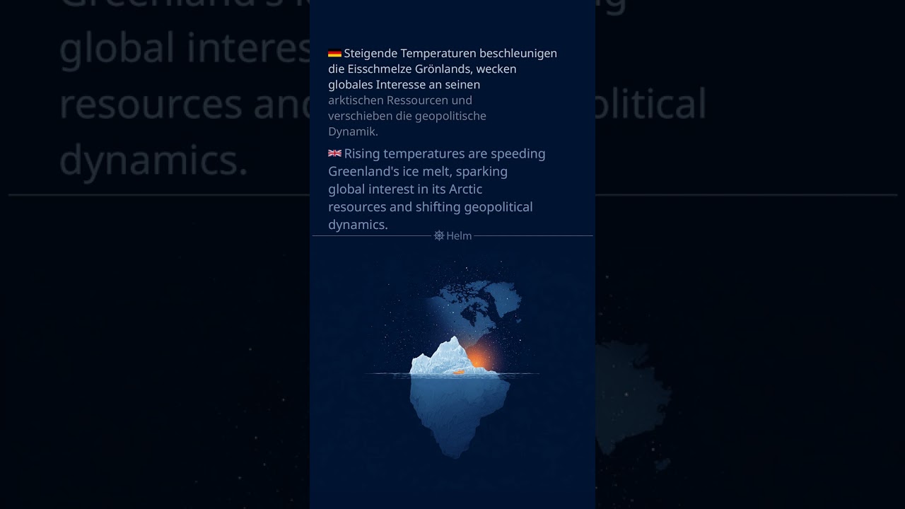 🇩🇪 Steigende Temperaturen beschleunigen die Eisschmelze Grönlands, wecken globales Interesse an s...
