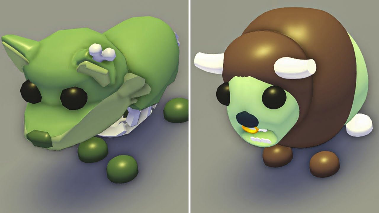 Adopt Me New Zombie Wolf vs Zombie Buffalo Comparison