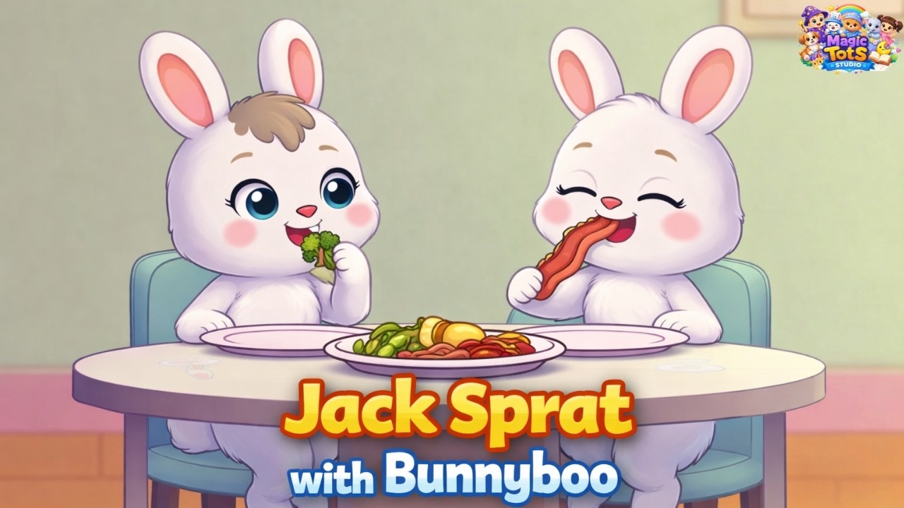 Джек Спрат 🍽️ | Классическая детская песенка | С Баннибу 🐰 | Студия Magic Tots