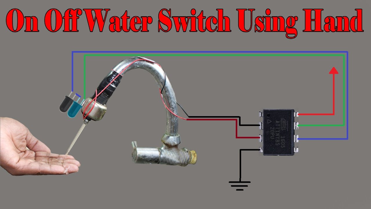 how to make automatic on off water pump using hand