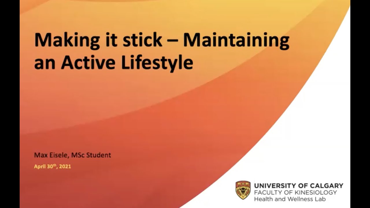 Making it Stick – Maintaining an Active Lifestyle