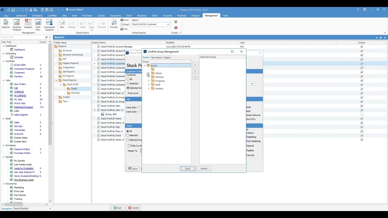 Quick Jim2 Tip on CardFile Report Groups