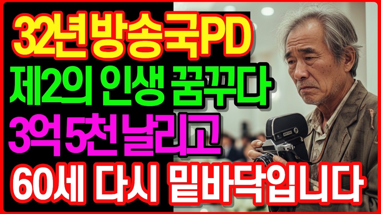 다 날렸습니다ㅠ 32년 방송국 PD, 제2의 인생 꿈꾸다 계약서 한 줄 못 읽고 3억 5천 날렸습니다.. 노후사연 | 오디오북 | 노후자금사연 |