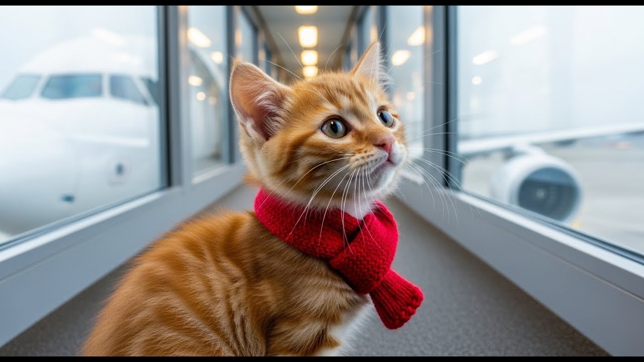 Airport Chaos, Kitten Calm ✈️🐱 | A Day to Remember | Cute Ginger Kitten Travel Story