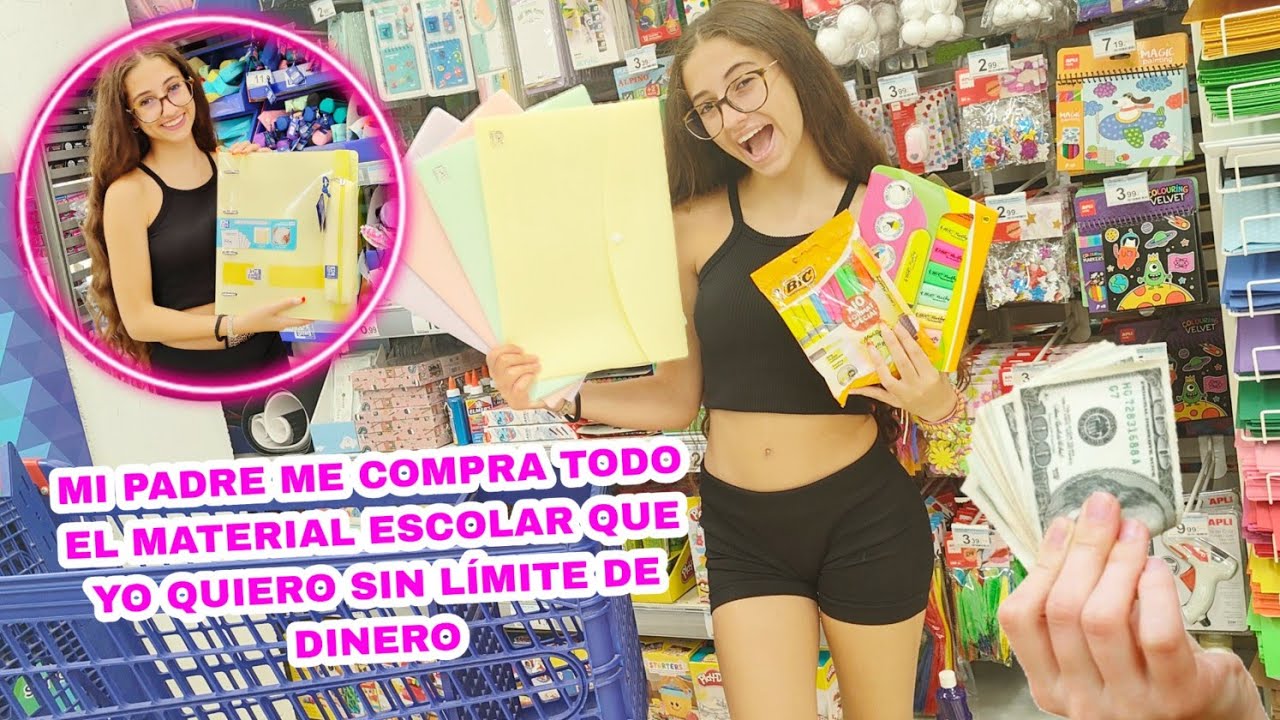 Me compran todo el material escolar que yo quiera sin límite de dinero haul material escolar 2024-25