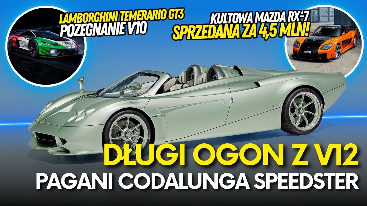 Pagani Huayra Codalunga Speedster 2025 &ndash; analogowe V12 za miliony zachwyca stylistyką 😍