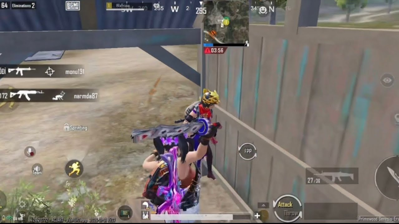 1v4 And 1v3 Clips And Zinda knife A Girl Streamers 🔪 🥶 