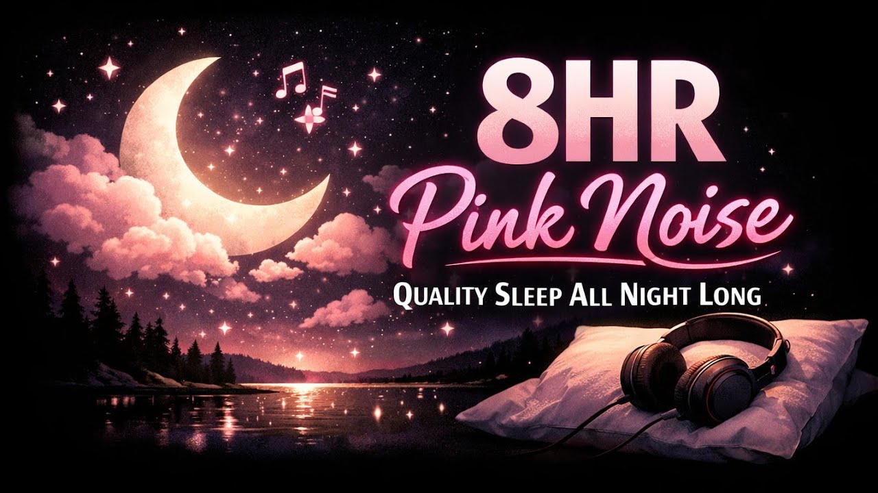 8HR Pink Noise • Quality Sleep All Night Long