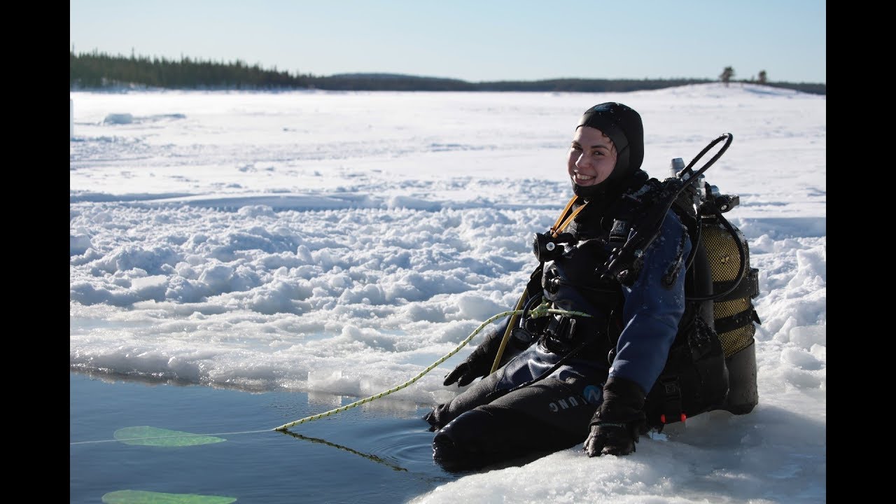 Diving under the ice