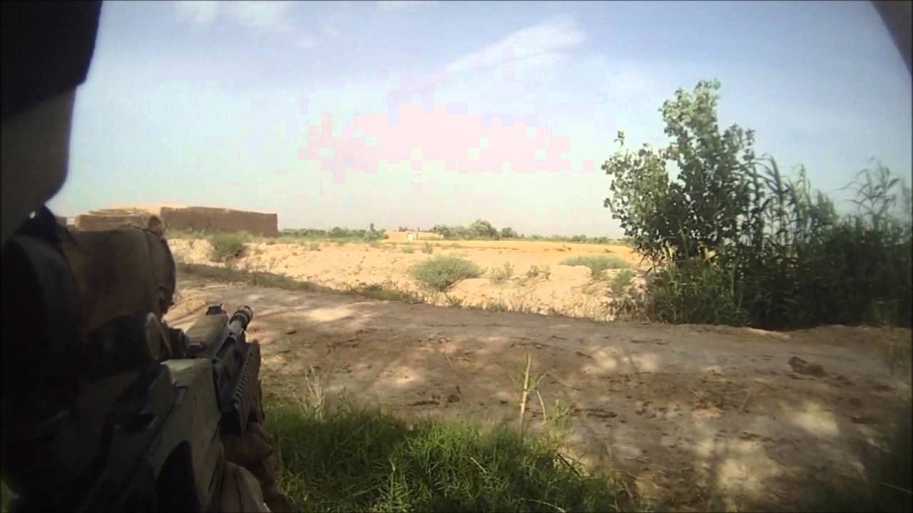 Royal Marines and USMC, HD Helmet cam, Firefight Afghanistan 2011