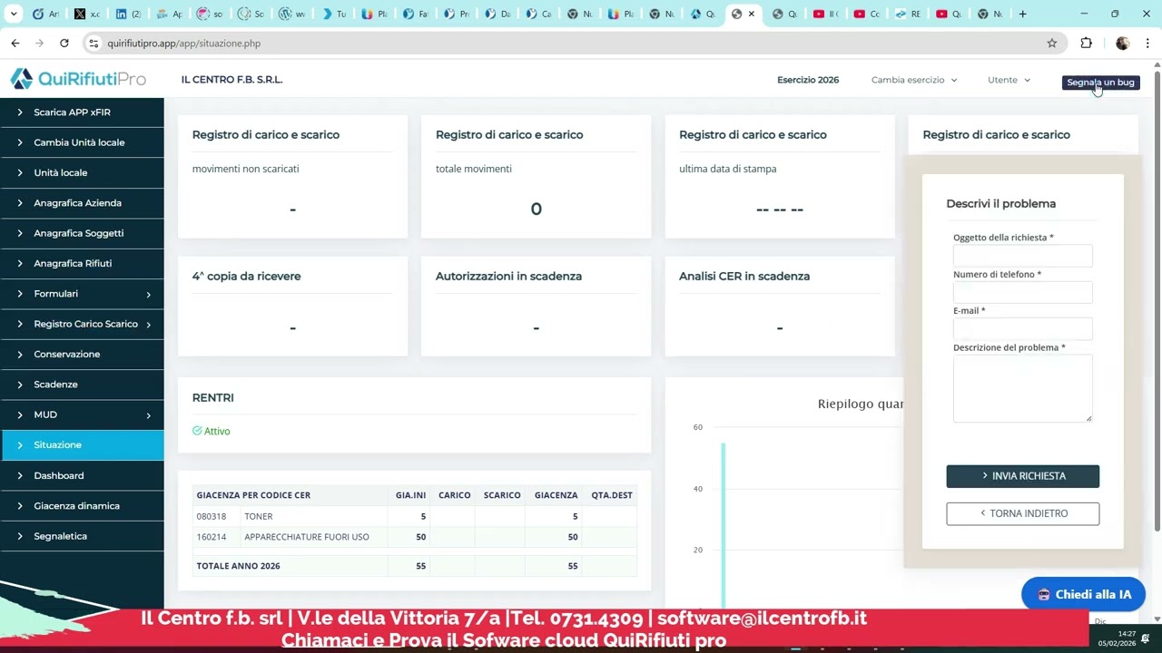 Come chiedere supporto su QuiRifiutiPro: widget IA, ticket helpdesk e gestione richieste xFIR