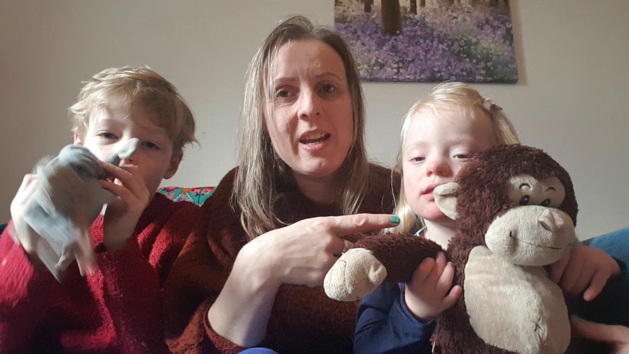 Makaton for 'monkey' 🐒