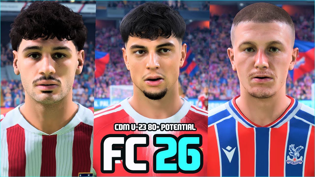 FC 26 | Best Young CDM U-23 80+ Potential With Real Faces 