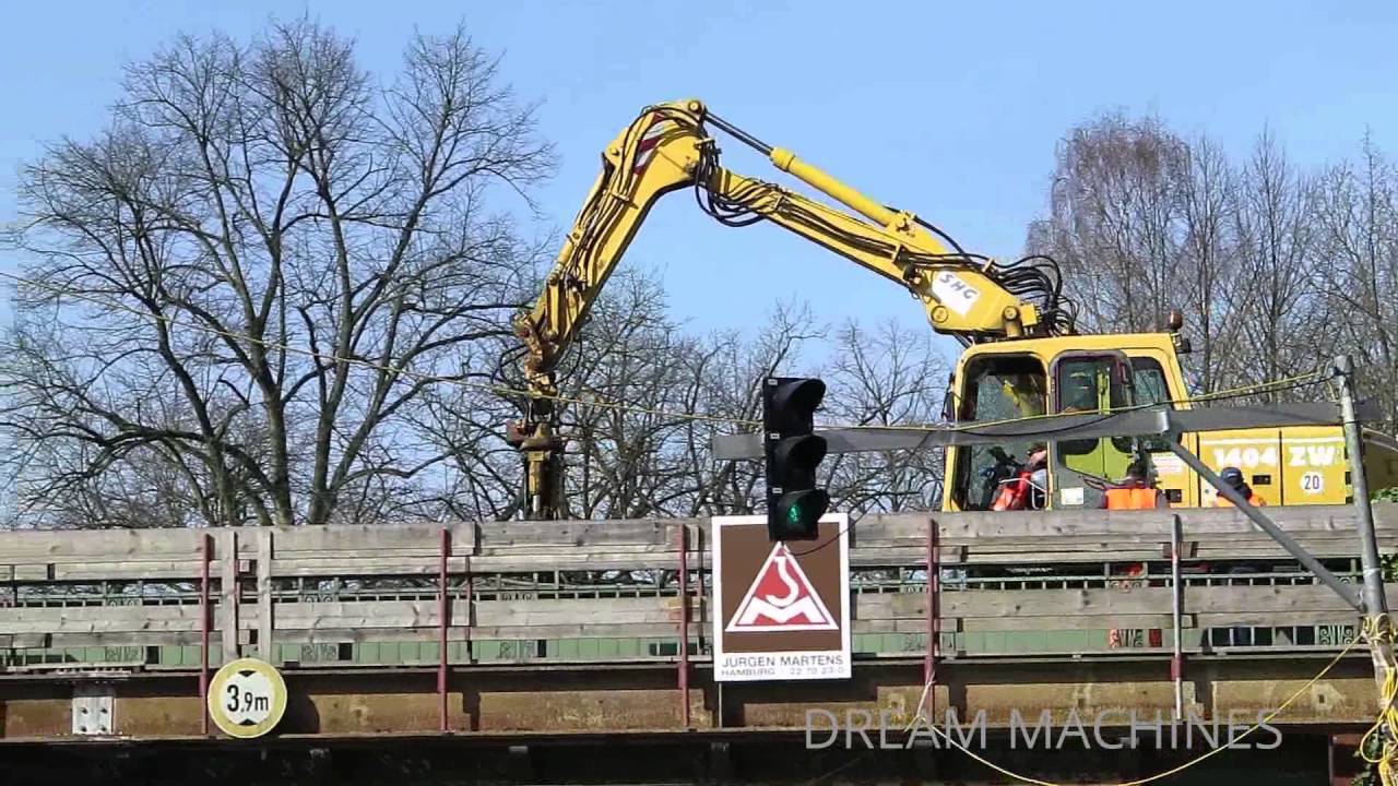 ATLAS 1604ZW ZWEIWEGEBAGGER AUF BAHNGLEISEN BAUSTELLE U-BAHN BRÜCKE GLEISBAU DREAM MACHINES